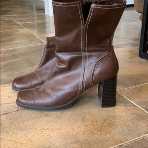 Brown boot heels